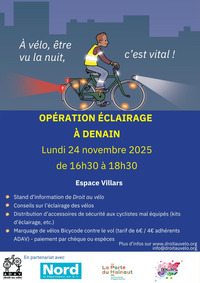 Opération « Cyclistes, brillez ! » à Denain
