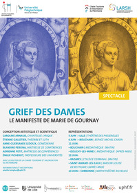 Concert littéraire "Grief des Dames - Le manifeste de Marie de Gournay"
