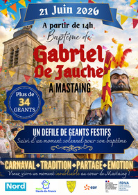 Baptême du géant Gabriel de Jauche à Mastaing