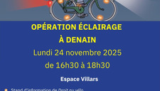 Opération « Cyclistes, brillez ! » à Denain