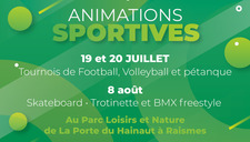 Animations sportives au Parc Loisirs et Nature de La Porte du Hainaut à Raismes